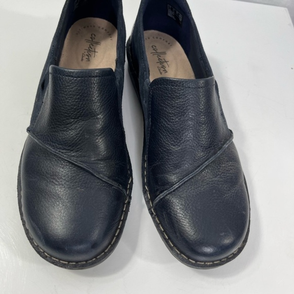 Women’s Black Leather Slip-On Shoes by Clark’s